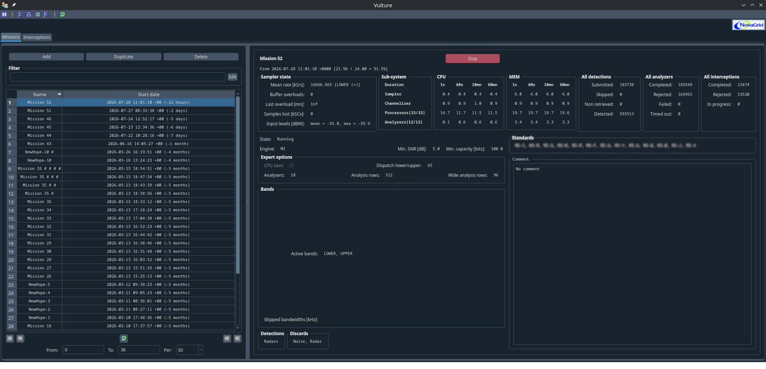 Vulture — mission control with sampler, CPU and analyzer state